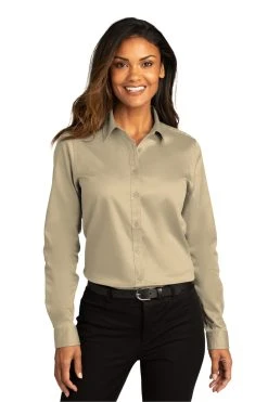 Ladies Long Sleeve SuperPro React Twill Shirt 39 Ladies Long Sleeve SuperPro React Twill Shirt -Port Authority Shop 87c34218d1c0f5