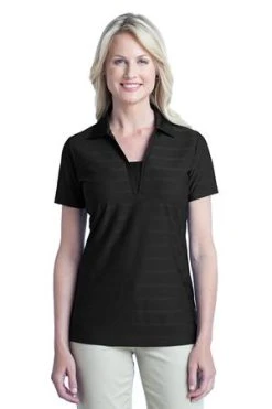 Ladies Horizontal Texture Polo -Port Authority Shop 8b9f276ddebded