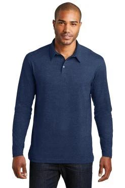 Long Sleeve Meridian Cotton Blend Polo 12 Long Sleeve Meridian Cotton Blend Polo -Port Authority Shop 9233cf726962a4