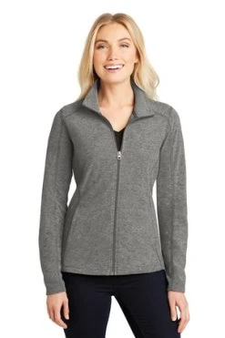 Ladies Heather Microfleece Full-Zip Jacket -Port Authority Shop 965c6ef9ecfa87