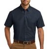 Short Sleeve Carefree Poplin Shirt -Port Authority Shop 9b8a318ef436f3