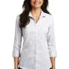 Ladies 3/4-Sleeve Micro Tattersall Easy Care Shirt -Port Authority Shop 9ea3edb336c6a5