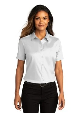 Ladies Short Sleeve SuperPro React ™ Twill Shirt -Port Authority Shop 9f67133c0f1a92