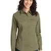 Ladies Stain-Release Roll Sleeve Twill Shirt -Port Authority Shop a002dfb663c3f1