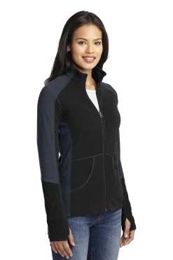 Ladies Colorblock Microfleece Jacket -Port Authority Shop ac064e6cfa4530