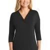 Ladies Concept 3/4-Sleeve Soft Split Neck Top -Port Authority Shop ad914490964af9