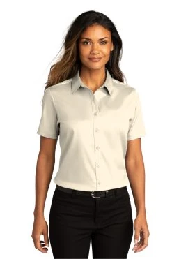 Ladies Short Sleeve SuperPro React ™ Twill Shirt -Port Authority Shop af1c6d2938fb92