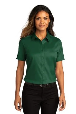 Ladies Short Sleeve SuperPro React ™ Twill Shirt -Port Authority Shop b0682b1ff1571e