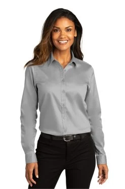 Ladies Long Sleeve SuperPro React Twill Shirt 24 Ladies Long Sleeve SuperPro React Twill Shirt -Port Authority Shop b16593e8d64874