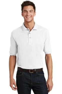 Heavyweight Cotton Pique Polo With Pocket -Port Authority Shop b2ea0b1031e273