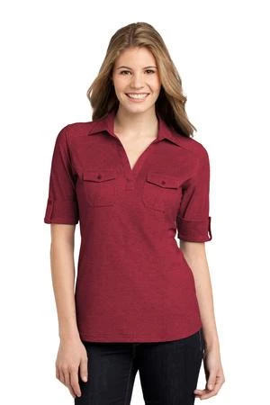 Ladies Oxford Pique Double Pocket Polo 11 Ladies Oxford Pique Double Pocket Polo - Image 9