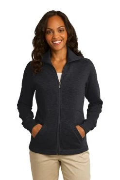 Ladies Slub Fleece Full-Zip Jacket -Port Authority Shop b7fefe51fb0967