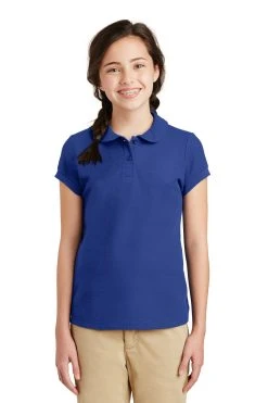 Girls Silk Touch Peter Pan Collar Polo -Port Authority Shop b94bc2889bb62b