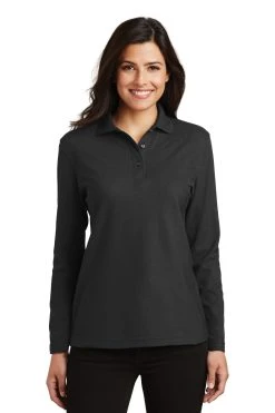 Ladies Silk Touch Long Sleeve Polo -Port Authority Shop bd10cb09ed3d13
