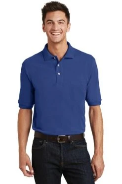 Heavyweight Cotton Pique Polo With Pocket -Port Authority Shop bda100a4f0c496