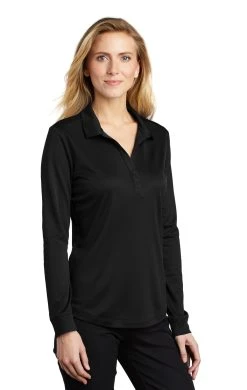 Ladies Silk Touch Performance Long Sleeve Polo -Port Authority Shop c272c4eccdcc43