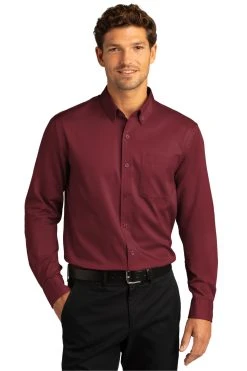 Long Sleeve SuperPro React™ Twill Shirt -Port Authority Shop c2f2a74bef98f5