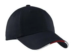 Unisex Sandwich Bill Cap With Striped Closure -Port Authority Shop c4f5924200245c