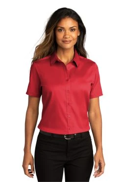 Ladies Short Sleeve SuperPro React ™ Twill Shirt -Port Authority Shop c65ae49454da6a