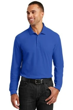 Adult Long Sleeve Core Classic Pique Polo -Port Authority Shop c8956e3d677d6c