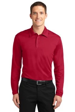 Silk Touch Performance Long Sleeve Polo -Port Authority Shop cab035ef7b2e33
