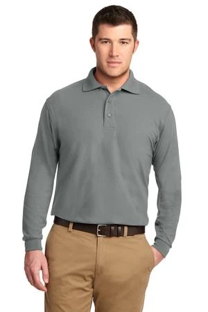 Tall Silk Touch Long Sleeve Polo 8 Tall Silk Touch Long Sleeve Polo - Image 6