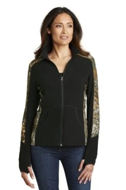 Ladies Camouflage Microfleece Full-Zip Jacket