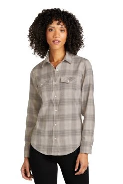 Ladies Long Sleeve Ombre Plaid Shirt -Port Authority Shop d31e93142300e9