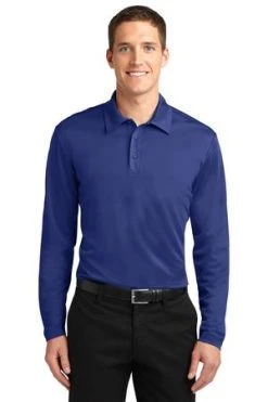 Silk Touch Performance Long Sleeve Polo -Port Authority Shop d3e782129b0117