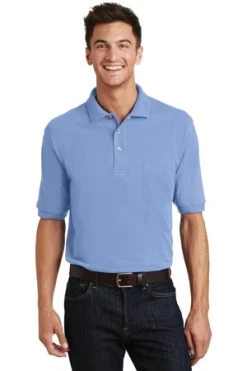 Heavyweight Cotton Pique Polo With Pocket -Port Authority Shop d5c2ae7028d04a