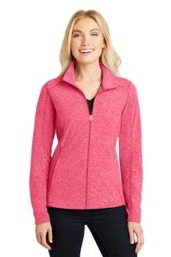 Ladies Heather Microfleece Full-Zip Jacket -Port Authority Shop d609c3b305f7ba