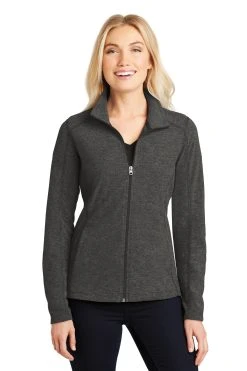 Ladies Heather Microfleece Full-Zip Jacket -Port Authority Shop d6cc5321236d30