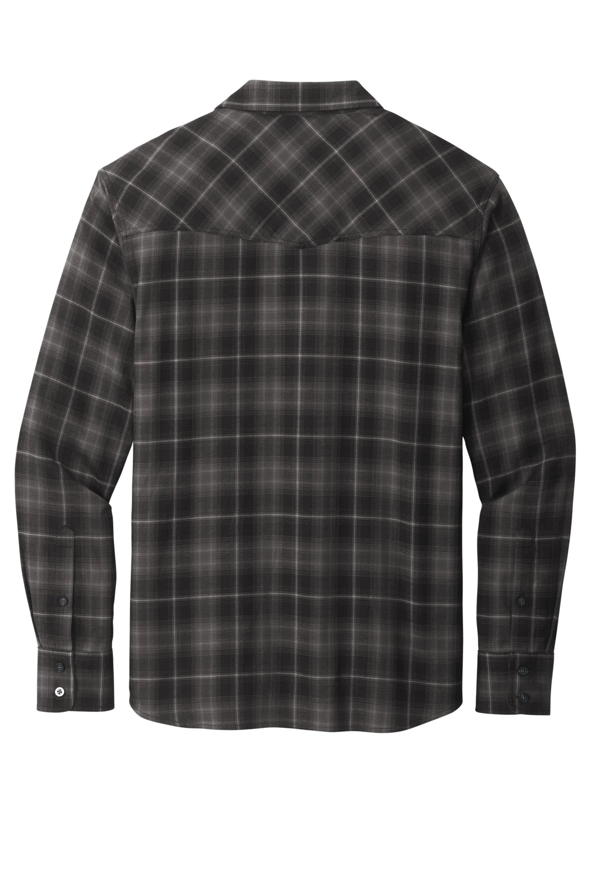 Unisex Long Sleeve Ombre Plaid Shirt 5 Unisex Long Sleeve Ombre Plaid Shirt - Image 3