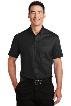 Short Sleeve SuperPro Twill Shirt -Port Authority Shop d86e848405b24e