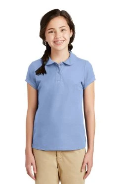 Girls Silk Touch Peter Pan Collar Polo -Port Authority Shop dd55a8dcb6ff78