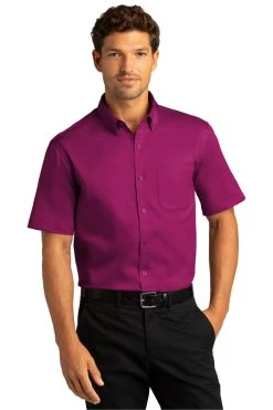 Short Sleeve SuperPro React™Twill Shirt -Port Authority Shop dd865745aa23ab