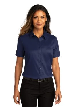Ladies Short Sleeve SuperPro React ™ Twill Shirt -Port Authority Shop e1a38d1e032d51