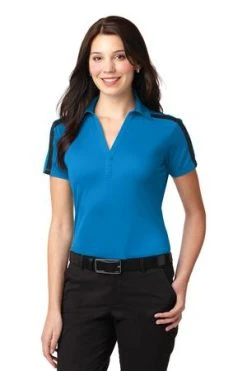 Ladies Silk Touch Performance Colorblock Stripe Polo -Port Authority Shop e4b5c7a89c4501