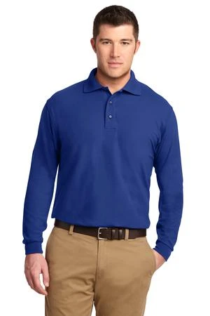 Tall Silk Touch Long Sleeve Polo 9 Tall Silk Touch Long Sleeve Polo - Image 7