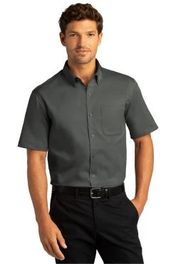 Short Sleeve SuperPro React™Twill Shirt -Port Authority Shop e6d519b2faa296