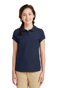Girls Silk Touch Peter Pan Collar Polo -Port Authority Shop e74bb847afb5de