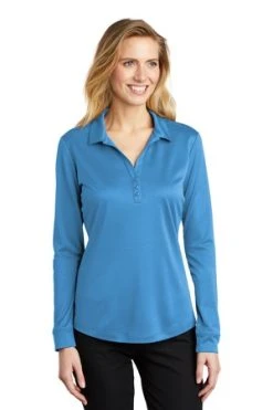 Ladies Silk Touch Performance Long Sleeve Polo -Port Authority Shop ebb7e99ae108f9