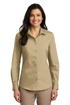 Ladies Long Sleeve Carefree Poplin Shirt -Port Authority Shop ed1c125d1fdbfa