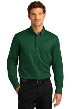 Long Sleeve SuperPro React™ Twill Shirt -Port Authority Shop edb61a413214e9