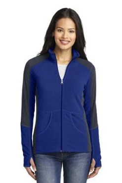 Ladies Colorblock Microfleece Jacket -Port Authority Shop ef0ffc0638eb33