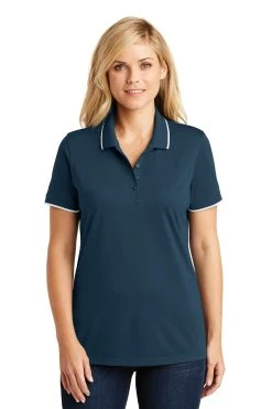 Ladies Dry Zone UV Micro-Mesh Tipped Polo -Port Authority Shop ef2cb3db86716c