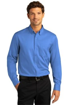 Long Sleeve SuperPro React™ Twill Shirt -Port Authority Shop f14a471b7929d0
