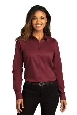 Ladies Long Sleeve SuperPro React Twill Shirt 29 Ladies Long Sleeve SuperPro React Twill Shirt -Port Authority Shop f19ddfa3a52b3c