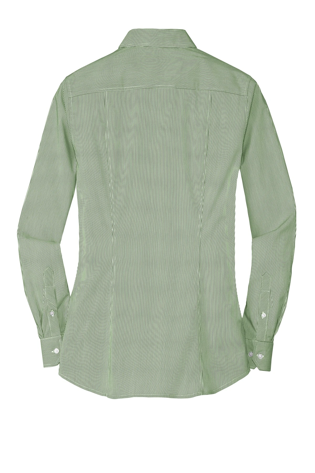 Ladies Fine Stripe Stretch Poplin Shirt 6 Ladies Fine Stripe Stretch Poplin Shirt - Image 4