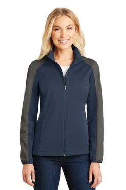 Ladies Active Colorblock Soft Shell Jacket -Port Authority Shop f30b85088befaa